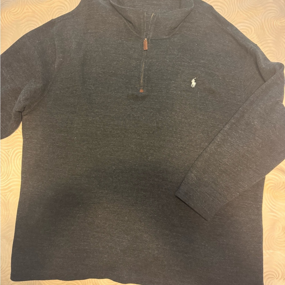 Ralph Lauren Charcoal Quarter-Zip Pullover